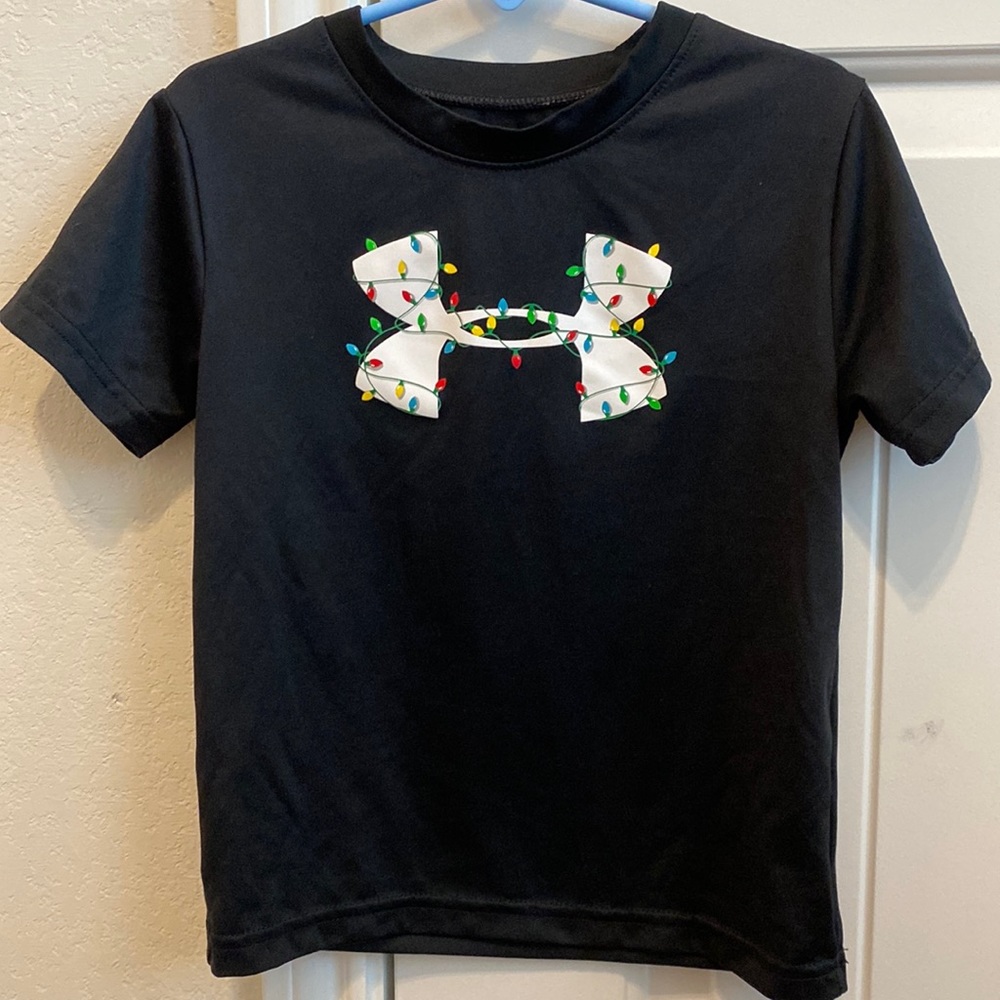 Boys UA Christmas lights shirt